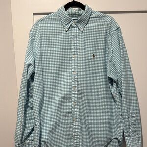 Polo button down - blue checkered